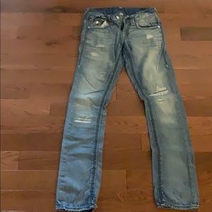 True religion jeans Distressed straight leg